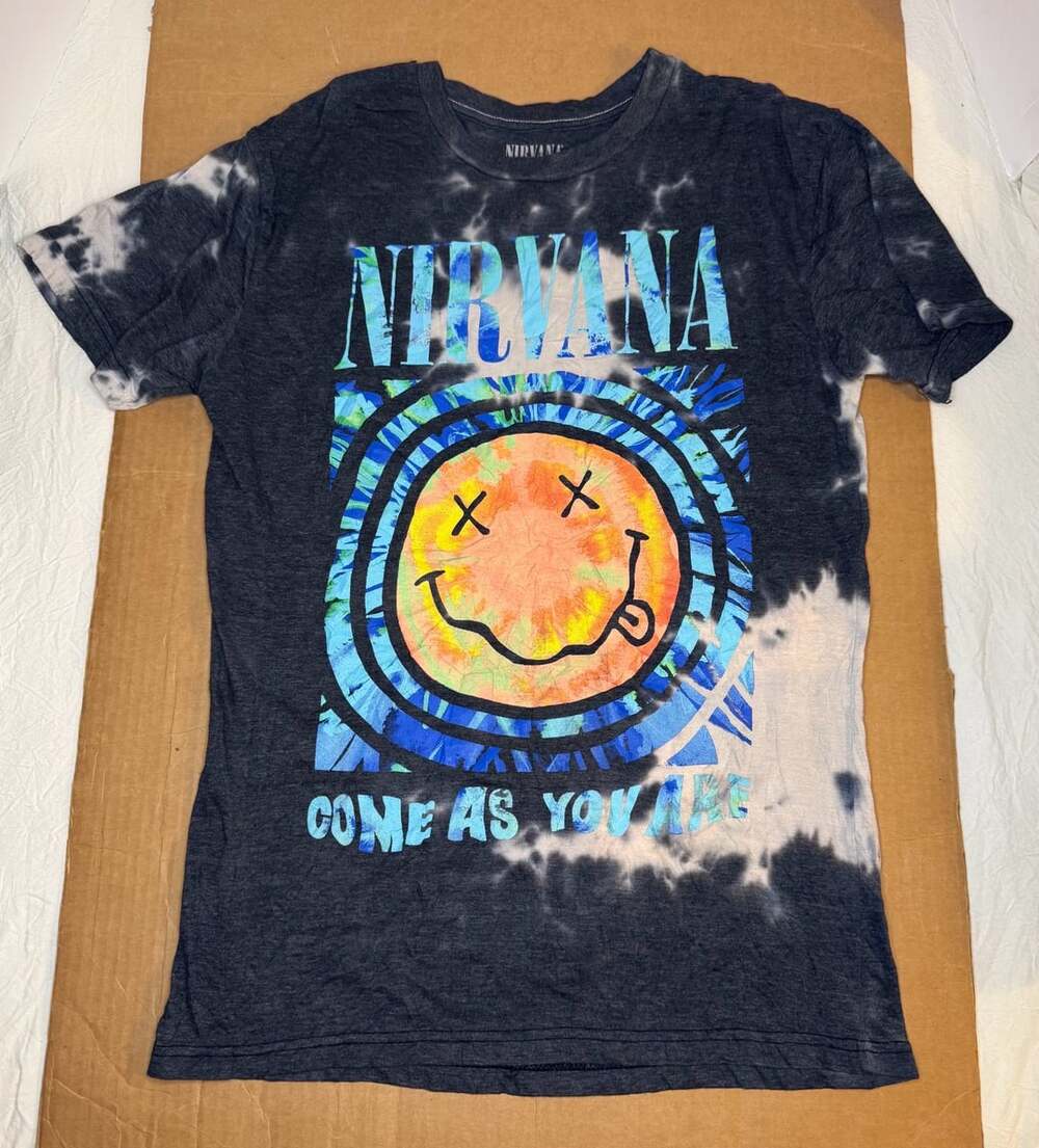 Nirvana Come As You Are Graphic Tie Dye T-Shirt Medium